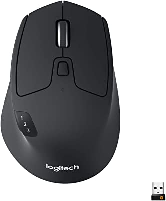 Logitech M720 Triathlon Wireless Mouse, Multi-Device,…