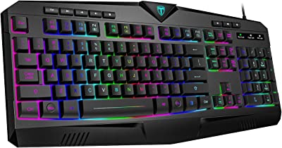 Gaming Keyboard, Dacoity Full Size Rainbow LED…