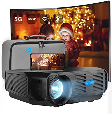 Native 1080p HD Projector, WiFi Bluetooth Projector,…
