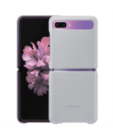 SAMSUNG GALAXY Z FLIP LEATHER COVER, silver