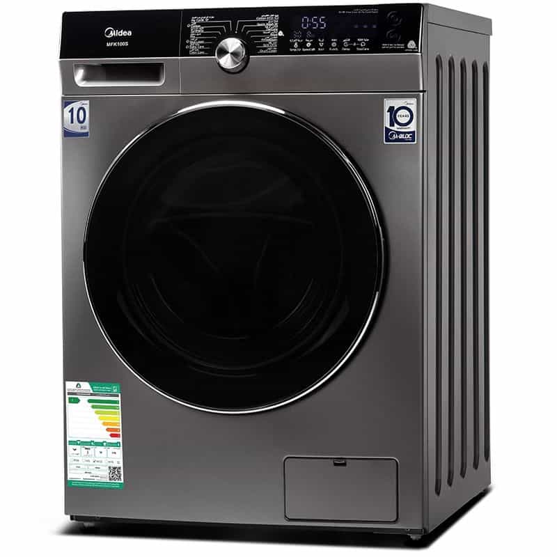 Midea Washing Machine, Front Load, 10 KG, Silver