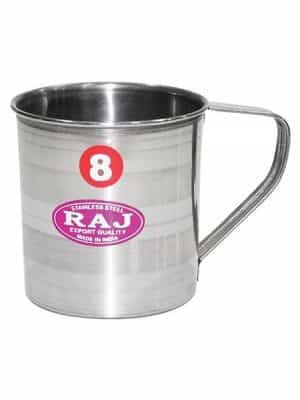 Raj Stainless Steel Touch Mug, 8cm Silver (STM00…
