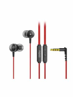 Rapoo EP28 In-Ear Headphones With Mic, Red