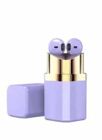 Luxury Fashion Design Lipstick Earbuds Purple