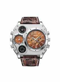 OULM Men Quartz PU Leather Band Wrist Watch…