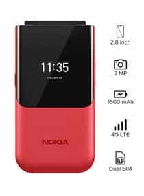 2720 Flip Phone Dual SIM Red 512MB RAM 4GB…