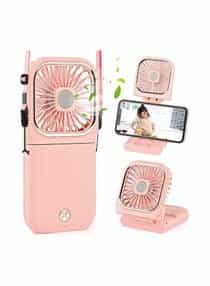 Portable Handheld Neck Fan INMNF04 Pink