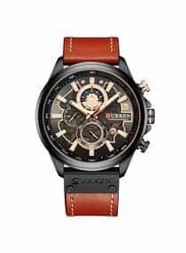 CURREN Men Watch Quartz Movement Leather Strap…